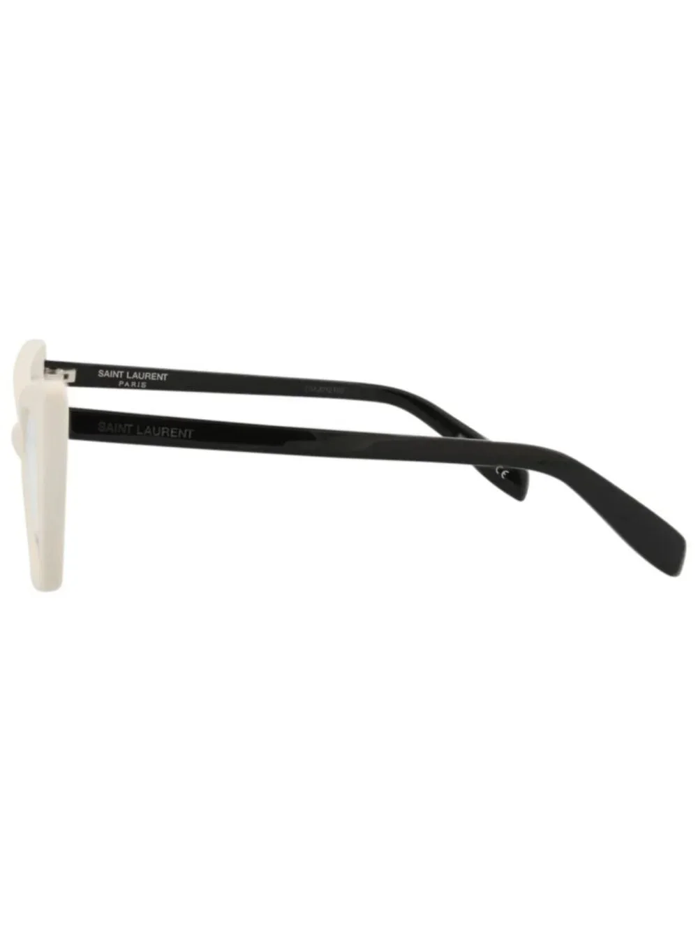 New Saint Laurent Women's Eyeglasses Cat Eye Acetate Frame Ivory Black